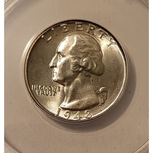 1948 Washington Quarter MS66 ANACS - Picture 3 of 4
